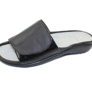Naot black leather velcro slides Eiropean Size 42 excellent condition